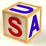 Block Spelling USA Stock Photo