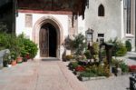 Well Kept Graveyard At The Maria Hilf Pilgrimage Church In Halls Stock Photo