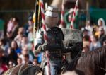 Armored Joust Knight Stock Photo