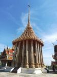 Worship Buddhist Pavilion Statue At Temple In Thailand  Stock Photo