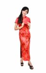 Pretty Women With Cheongsam Stock Photo