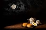 Moon Cake Stock Photo