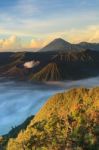 Bromo Vocano Mountain Stock Photo