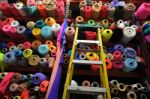 Fabric Textile Rolls Stock Photo