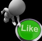 Like Button Shows Approval Or Being A Fan Stock Photo