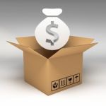 3d Cardboard Boxes Stock Photo