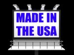 Made In The Usa Sign Means Produced In America Stock Photo