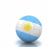 Agentina Soccer Ball Isolated White Background Stock Photo