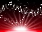 Red Music Background Means Musical Playing And Brightness
 Stock Photo