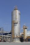 Industrial Factory With Blue Sky Stock Photo