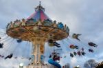 London, Uk - December 9 : Carousel At Winter Wonderland Hyde Par Stock Photo