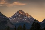 Heavens Peak At Sunset Stock Photo