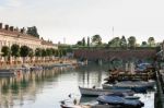 Early Morning Sunshine In Desezano Del Garda Stock Photo