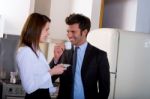 Business People Having Tea Stock Photo