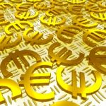 Euro Symbols Over The Floor Shows European Finances Stock Photo