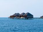 Water Bungalows At Maldives Stock Photo