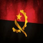 Old Grunge Flag Of Angola  Stock Photo