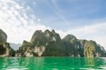 Beautiful Island And Green Lake ( Guilin Of Thailand ) Stock Photo