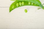 Hearthy Fresh Green Peas Stock Photo