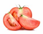 Tomato Isolated On The White Background Stock Photo