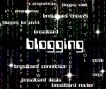 Blogging Word Meaning Weblog Online And Blogger Stock Photo