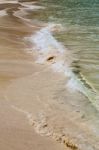 Abstract Foam In The  Bay Coastline    South China Sea Stock Photo