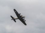 Memphis Belle Boeing B 17 Sally B Bomber Flying Over Biggin Hill Stock Photo