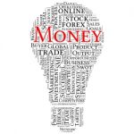 Business & Finance Related Word Cloud Background Stock Photo