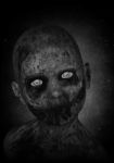 3d Illustration Of Scary Zombie Boy In The Dark Stock Photo