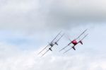 De Havilland Dh90 Dragonfly And Dragon Rapide At Shoreham Airsho Stock Photo