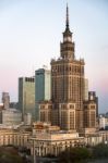 Palace Of Culture And Science In Warsaw Poland Stock Photo