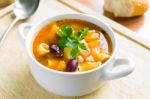 Minestrone Soup Stock Photo