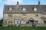 Scenic View Of Lower Slaughter Village In The Cotswolds Stock Photo