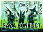 Gaza Conflict Means Palestinian Battles And Fighting Stock Photo