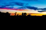 Sunset In Malawi Stock Photo