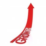 Red Arrow With Growth Stock Photo