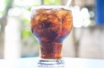 Cola With Ice Stock Photo