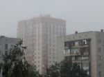 Autumn Fog In The Morning Is Above The City  Stock Photo