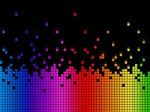 Rainbow Soundwaves Background Means Musical Playing Or Dj
 Stock Photo