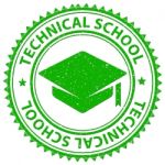 Technical School Shows Stamp Print And Stamped Stock Photo