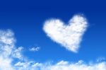 Cloud Shaped Heart On Sky Stock Photo