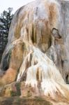 View Of Mammoth Hot Springs Stock Photo