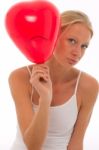 Girl With Balloon Stock Photo