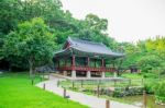 Korean Folk Village,traditional Korean Style Architecture In Suwon,korea Stock Photo