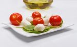 Vegetarian Caprese Salad Stock Photo