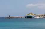 Canary Island Express At Puerto Del Carmen Lanzarote Stock Photo