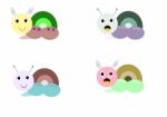 Snail Cartoon Styles Stock Photo