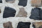 Rock Texture On Cement Wall Stock Photo