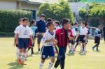 Bangkok, Thailand - Nov 2016: In The Nov 23, 2016. Youth Soccer Match, In Pieamsuwan Elementary School Stock Photo