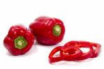 Red Bell Peppers Stock Photo